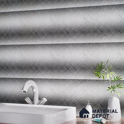 Highlighter Tiles  Tile TL 07255 D Roxy 8002 GLM (Silver) 1 ft x 1 ft Ceramic Matte Finish - 9 mm  | 2 mm Spacer is Mandatory (Sample)